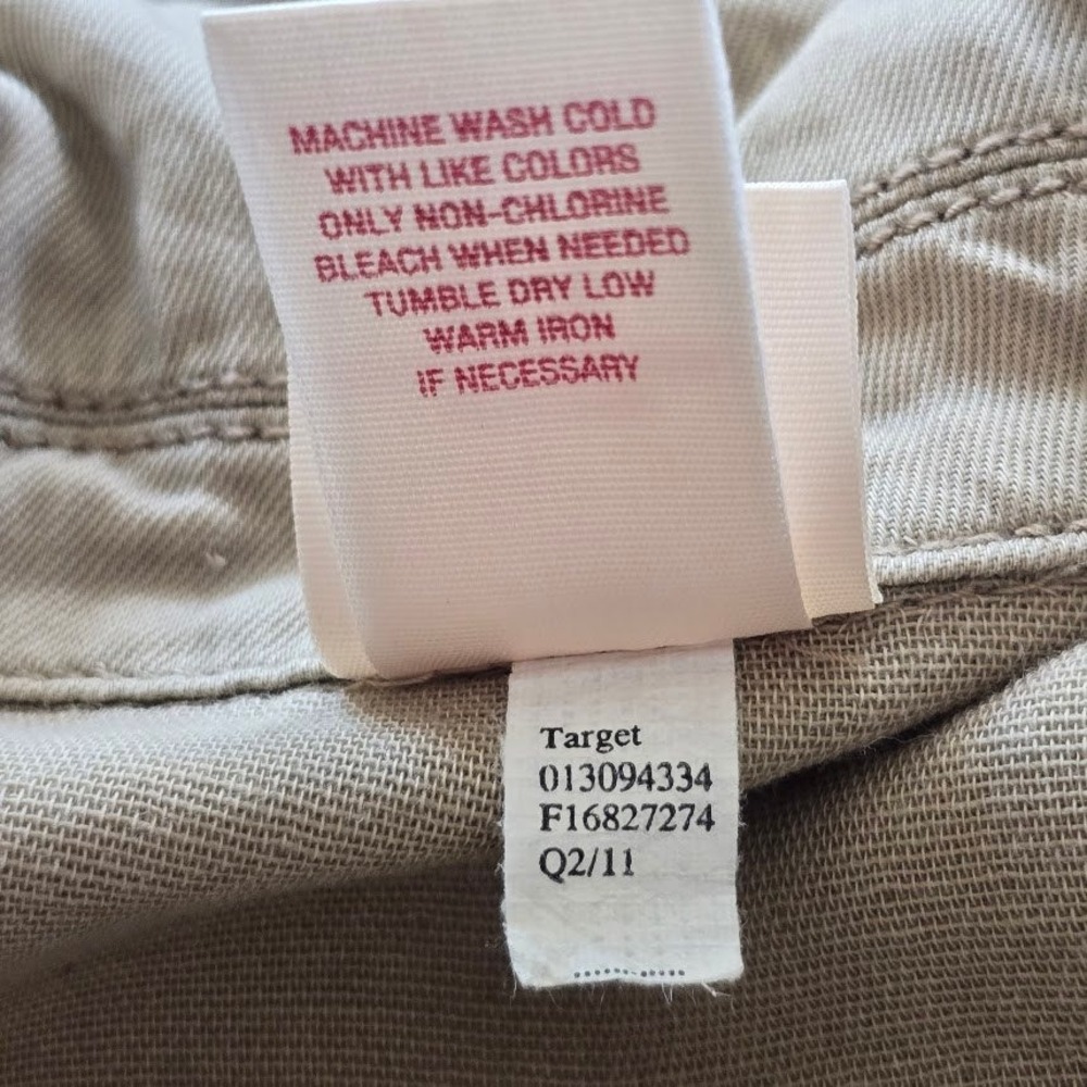 Mossimo Utility Field Jacket Womens Large Khaki Tan Safari‎ Gorpcore Military - Picture 13 of 14